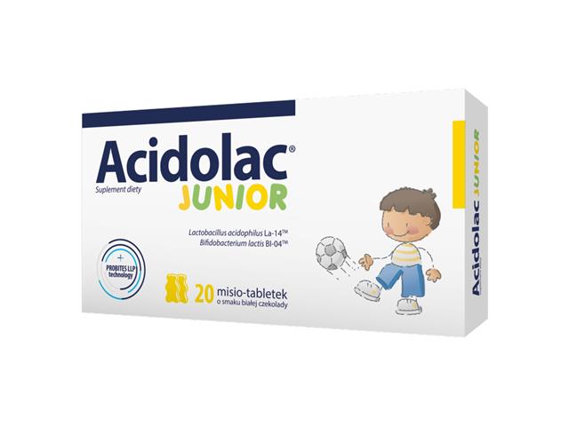 Acidolac Junior interakcje ulotka tabletki  20 tabl. po 2.8 g | misio-tabletki