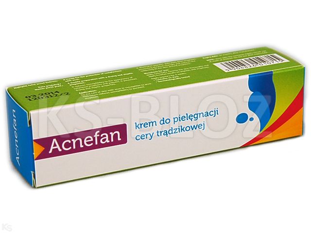 Acnefan Krem przeciwtrądzikowy interakcje ulotka krem  25 ml