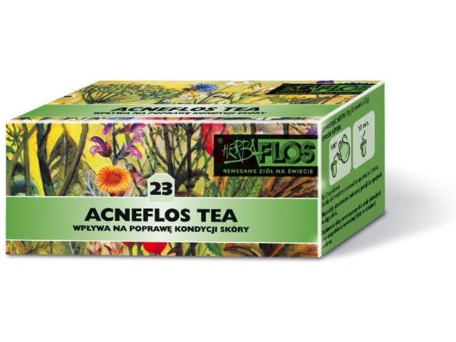 Acneflos Tea interakcje ulotka zioła do zaparzania w saszetkach 2 g 25 toreb. po 2 g