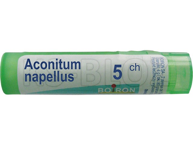 Aconitum Napellus 5 CH interakcje ulotka granulki  4 g