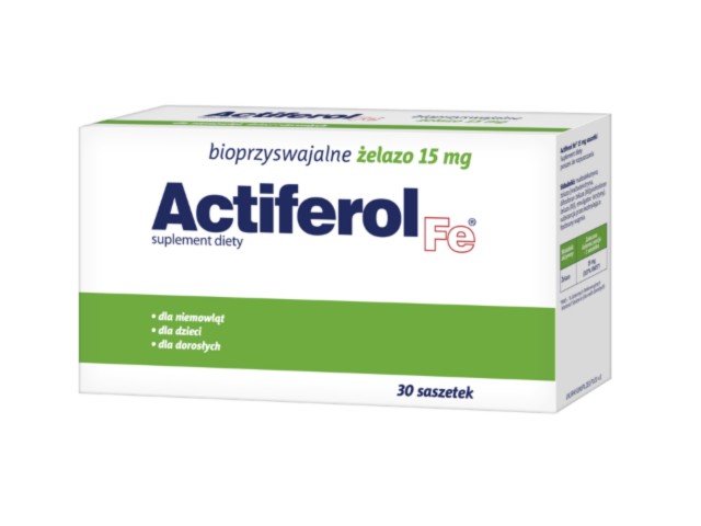 Actiferol Fe 15 mg interakcje ulotka saszetka - 30 sasz.