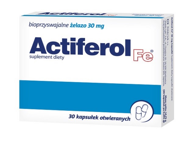 Actiferol Fe 30 mg interakcje ulotka kapsułki - 30 kaps.