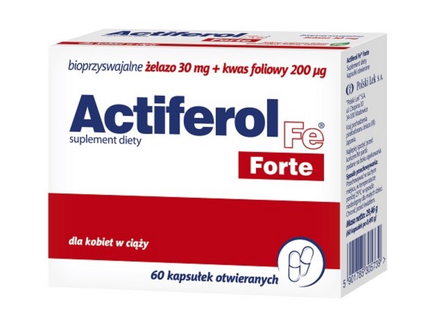 Actiferol Fe Forte interakcje ulotka kapsułki - 60 kaps.