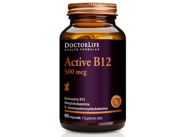 Active B12 500 mcg interakcje ulotka kapsułki  60 kaps.