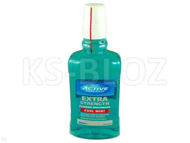 Active Extra Mocny Płyn do płukania ust zimna mięta interakcje ulotka   500 ml