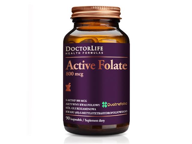 Active Folate 800 mcg interakcje ulotka kapsułki  90 kaps.