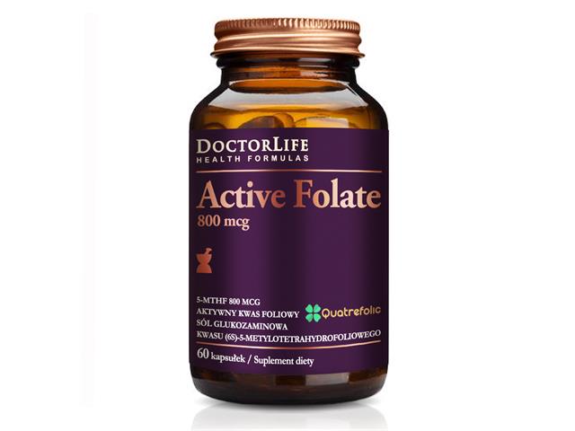 Active Folate 800 mcg interakcje ulotka kapsułki  60 kaps.