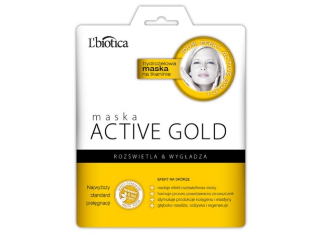 Active Gold Maska hydrożelowa na tkaninie interakcje ulotka maseczka  25 g