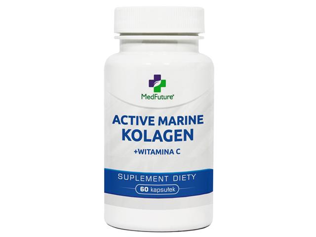 Active Marine Kolagen + Witamina C interakcje ulotka kapsułki  60 kaps.