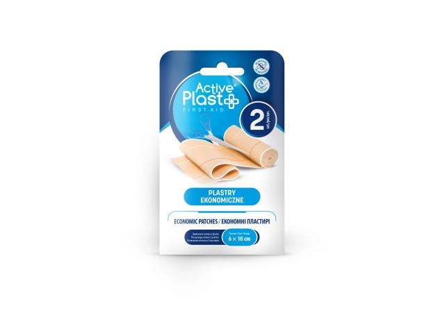 ActivePlast First Aid Plastry ekonomiczne 6 x 10 cm interakcje ulotka plaster - 2 szt.