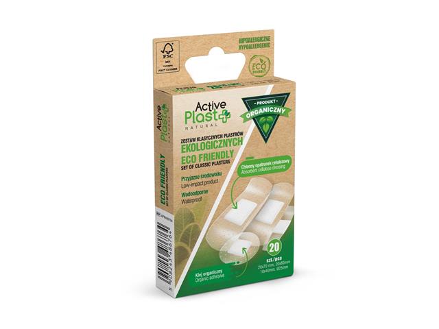 ActivePlast Natural Plastry opatrunkowe zestaw eco friendly interakcje ulotka plaster  20 szt.