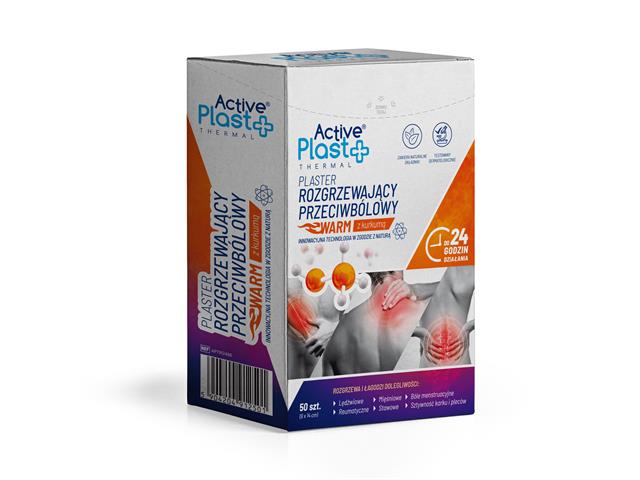 ActivePlast Thermal Plaster rozgrzewający przeciwbólowy z Kurkumą interakcje ulotka plaster - 50 szt.