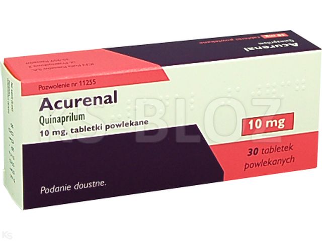 Acurenal interakcje ulotka tabletki powlekane 10 mg 