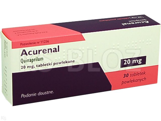 Acurenal interakcje ulotka tabletki powlekane 20 mg 30 tabl. | 3 blist.po 10 szt.