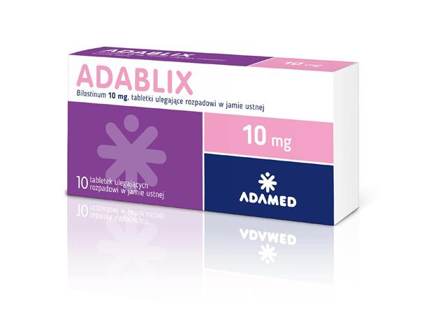 Adablix interakcje ulotka tabletki ulegające rozpadowi w jamie ustnej 10 mg 10 tabl.