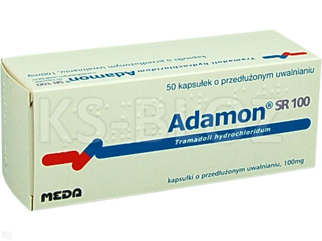 Adamon SR 100 interakcje ulotka kapsułki o przedłużonym uwalnianiu 100 mg 50 kaps. | 5 blist.po 10 kaps.