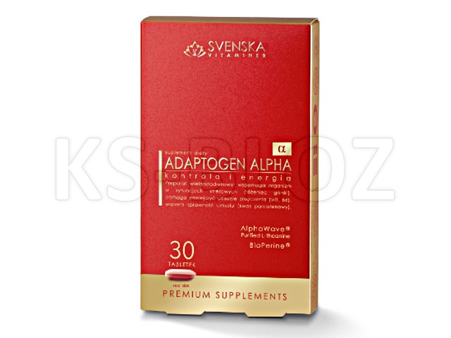 Adaptogen Alpha interakcje ulotka tabletki powlekane - 30 tabl. (1 blist. po 30 tabl.)