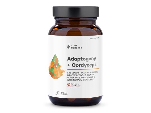 Adaptogeny + Cordyceps ekstrakty roślinne interakcje ulotka kapsułki - 60 kaps.