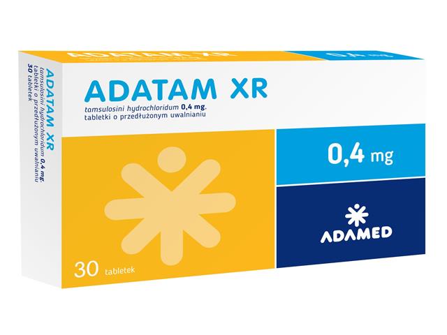 Adatam XR interakcje ulotka tabletki o przedłużonym uwalnianiu 400 mcg 