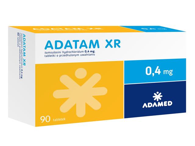 Adatam XR interakcje ulotka tabletki o przedłużonym uwalnianiu 0,4 mg 90 tabl.