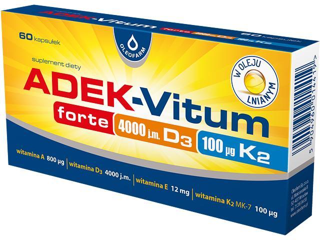 ADEK-Vitum Forte interakcje ulotka kapsułki - 60 kaps.