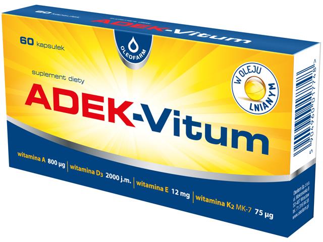 ADEK-Vitum interakcje ulotka kapsułki - 60 kaps.