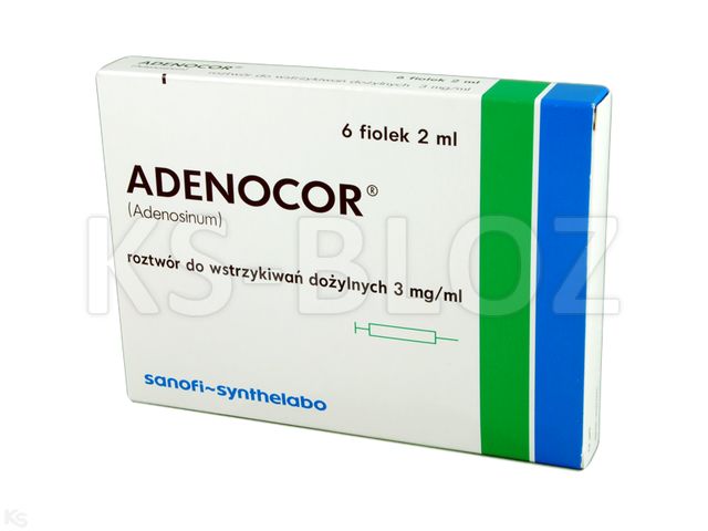 Adenocor interakcje ulotka roztwór do wstrzykiwań 3 mg/ml 6 fiol. po 2 ml