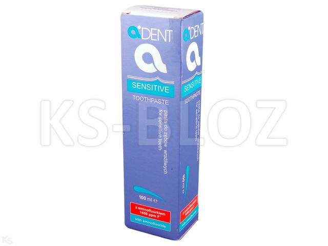 Adent Sensitive Pasta do mycia zębów interakcje ulotka   100 ml