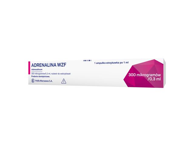 Adrenalina WZF interakcje ulotka roztwór do wstrzykiwań 300 mcg/0,3ml 