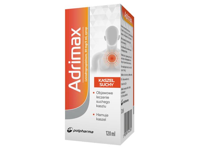 Adrimax interakcje ulotka syrop 30 mg/5ml 120 ml | butelka