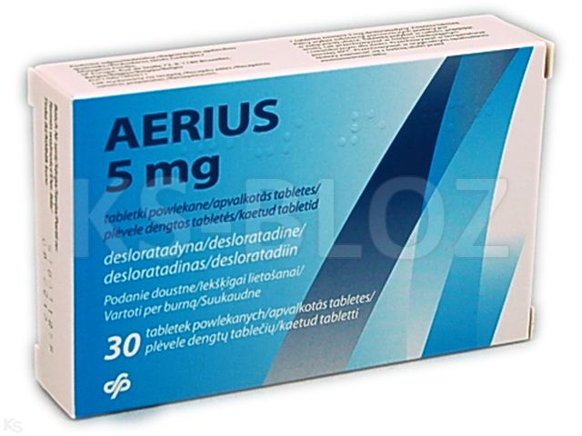 Aerius interakcje ulotka tabletki powlekane 5 mg 30 tabl. | 3 blist.po 10 szt.