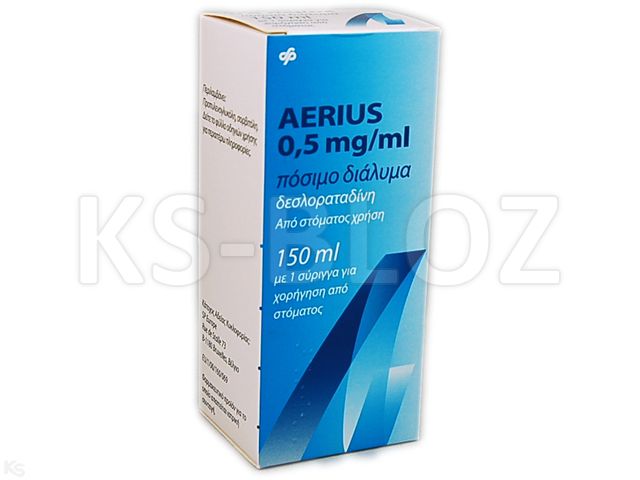 Aerius interakcje ulotka roztwór doustny 500 mcg/ml 150 ml | (but. ze szkła + strzykawka)