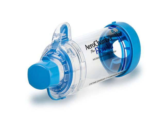 Aerochamber Plus Flow Vu Komora inhalacyjna dla dorosłych z ustnikiem kolor niebieski interakcje ulotka   1 szt.