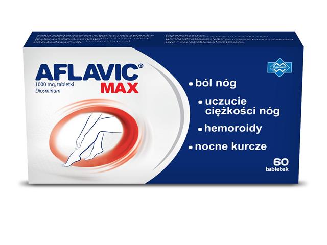 Aflavic Max interakcje ulotka tabletki 1 g 60 tabl. | blist.PVC/PVDC/Alu