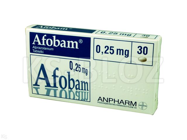 Afobam interakcje ulotka tabletki 250 mcg 30 tabl.