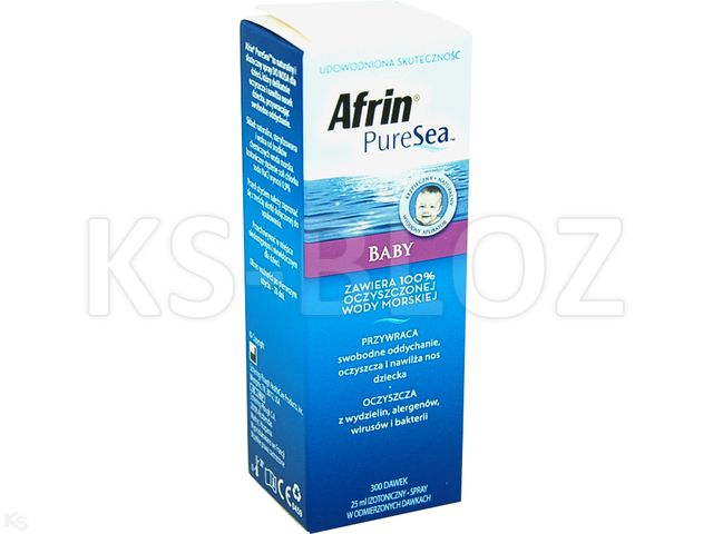 Afrin Puresea Baby Spray dla dzieci interakcje ulotka aerozol do nosa, roztwór  25 ml