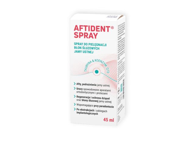 Aftident Koenzym Q10 & Tauryna Spray interakcje ulotka spray - 45 ml