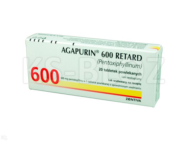 Agapurin 600 Retard interakcje ulotka tabletki o przedłużonym uwalnianiu 600 mg 20 tabl.