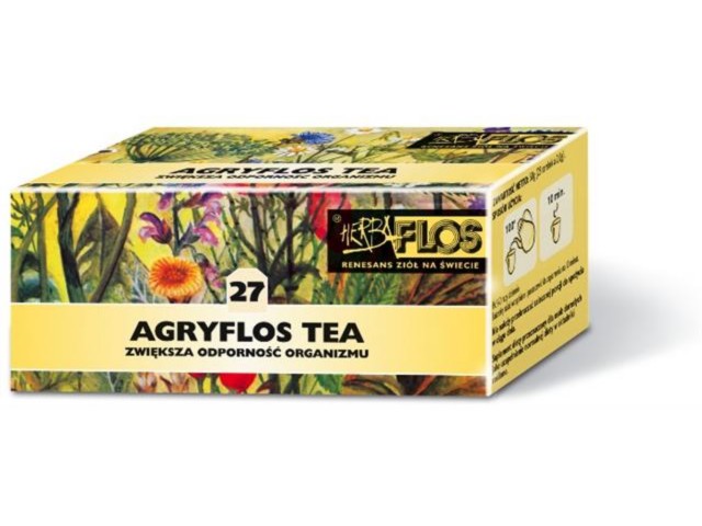 Agryflos Tea interakcje ulotka zioła do zaparzania w saszetkach 2 g 25 toreb. po 2 g