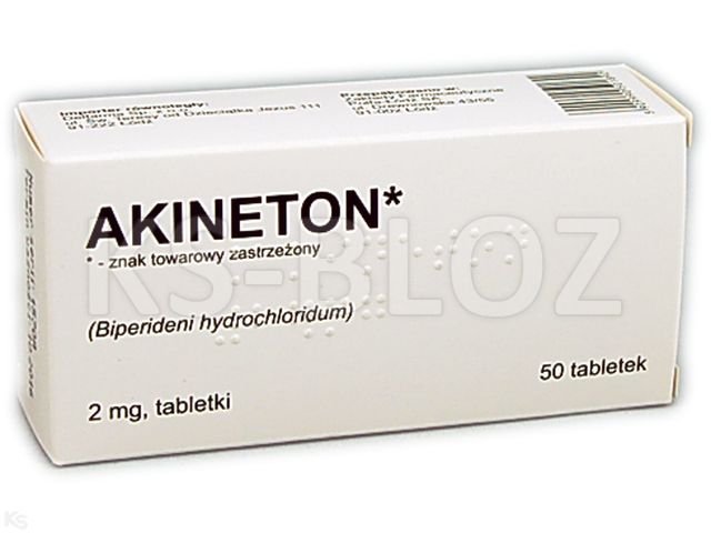 Akineton interakcje ulotka tabletki 2 mg 50 tabl.
