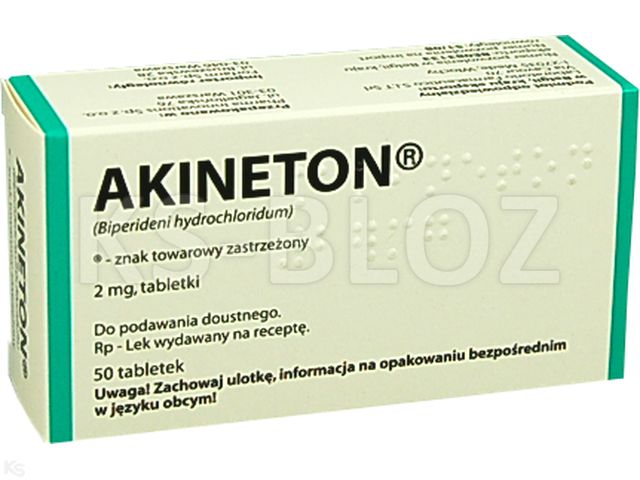 Akineton interakcje ulotka tabletki 2 mg 50 tabl.