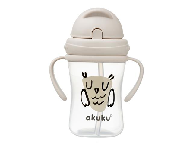 AKUKU Bidon ze słomką 300ml Sowa 9m+ A0204 interakcje ulotka bidon - 1 szt.
