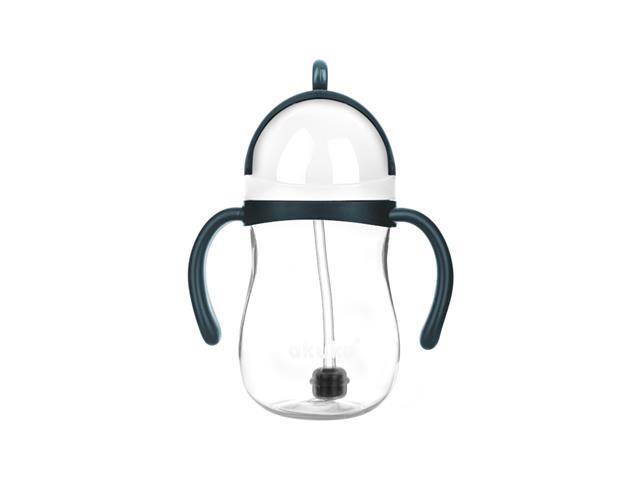 AKUKU Bidon ze słomką z odważnikiem 280ml BLUE/GREY A0166 interakcje ulotka bidon  1 szt.