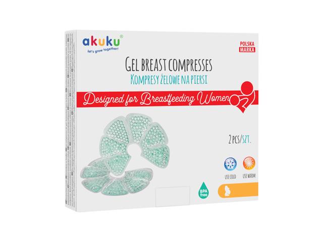 Akuku Kompresy na piersi żelowe A0537 interakcje ulotka kompres - 2 szt.