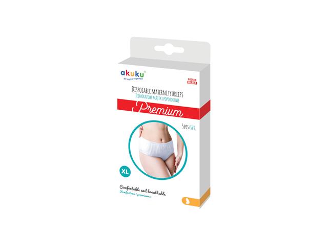 AKUKU Majtki jednorazowe poporodowe XL A0552 interakcje ulotka majtki - 5 szt.
