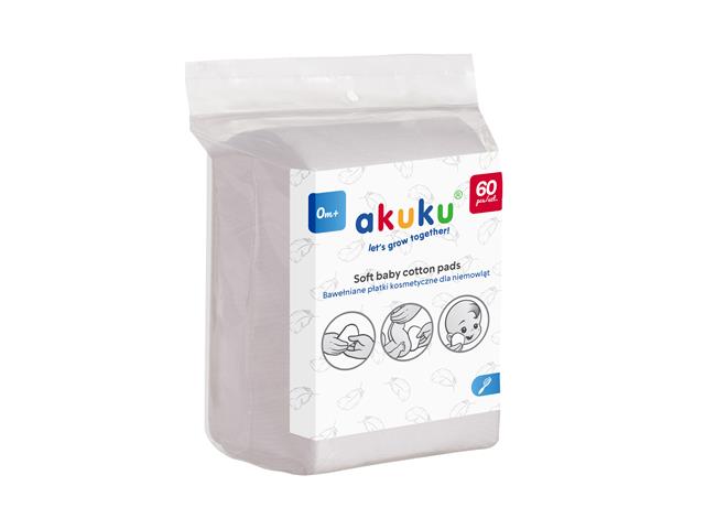 AKUKU Płatki kosmetyczne dla niemowląt A0003 0m+ interakcje ulotka płatki - 60 szt.