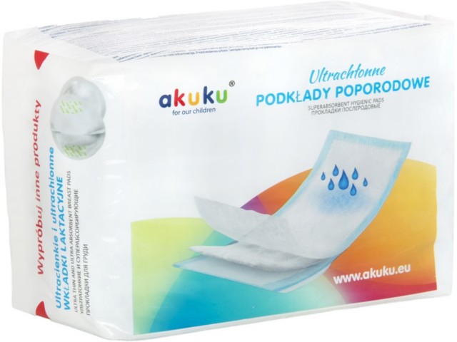 Akuku Podkłady poporodowe A0369 interakcje ulotka   10 szt.