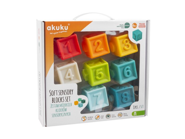 AKUKU Zestaw Klocków Sensorycznych A0453 interakcje ulotka  - 1 op.