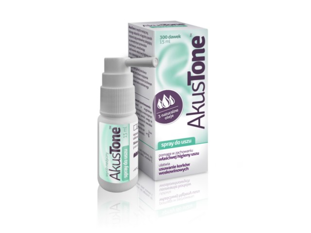 Akustone interakcje ulotka spray do uszu  15 ml