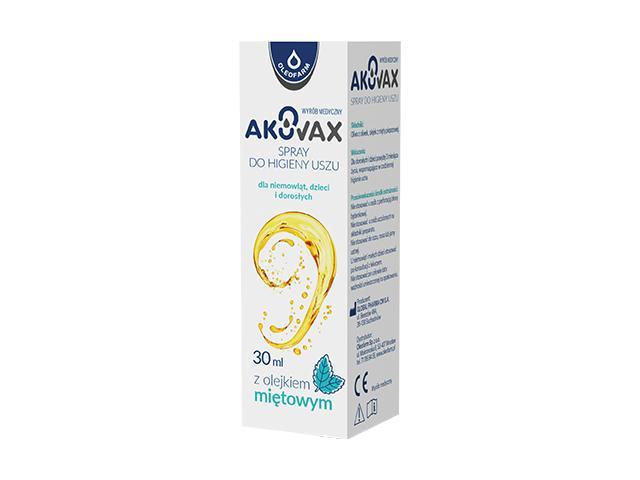 Akuvax Spray do higieny uszu interakcje ulotka spray do uszu - 30 ml